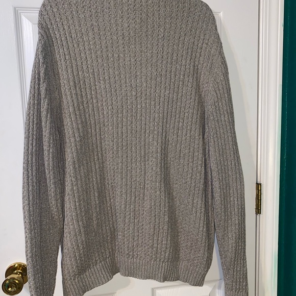 Eddie Bauer Men's Ribbed Taupe Crewneck Sweater - Picture 2 of 5